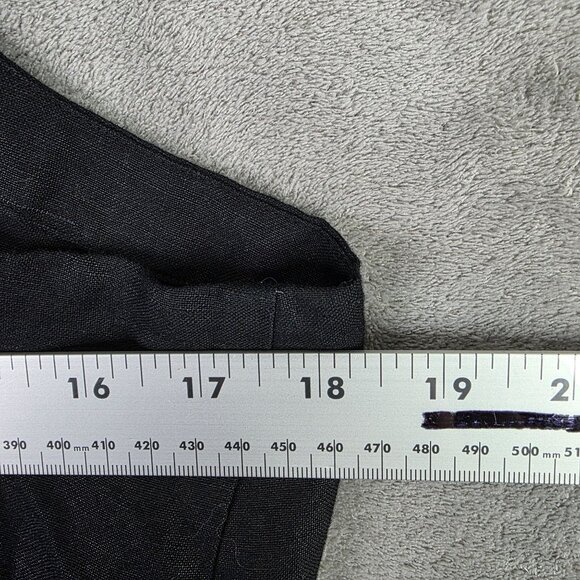 Womens Loft Black Linen Blend Sleeveless Romper Spaghetti Straps Side Zip 10 - Picture 4 of 7